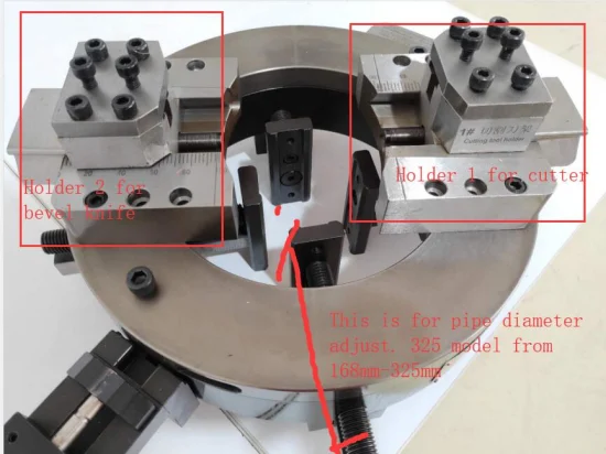 Od-montierte Flanschfräsmaschine für Rohrenden und Anfasmaschine